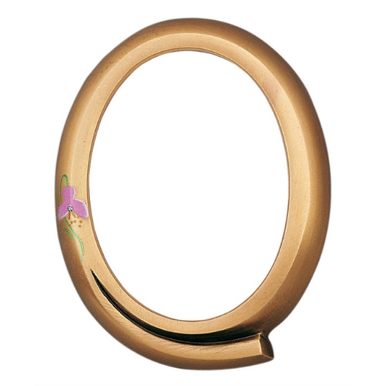 Picture of Decorated oval photo frame - Idria Iris line - Bronze