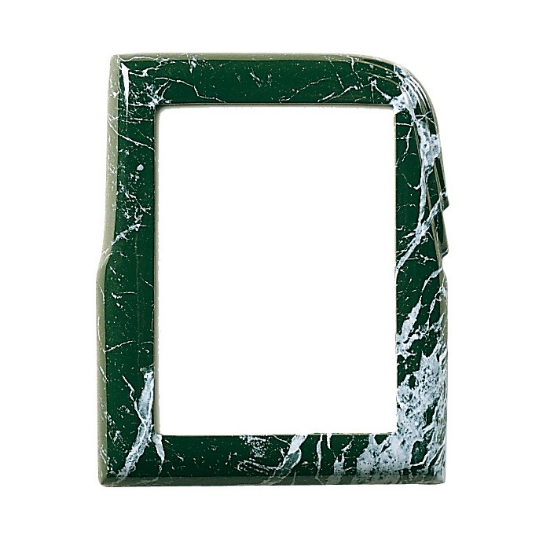 Picture of Rectangular photo frame - Green Guatemala marble finish - Olla line - Bronze