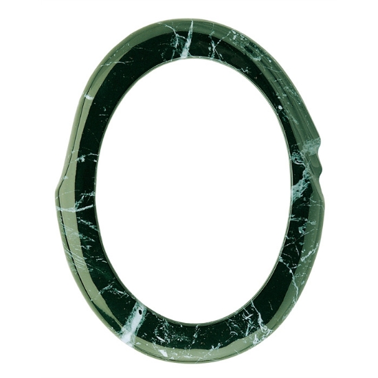 Immagine di Cornice porta-foto ovale - Finitura marmo Verde Guatemala - Linea Olla - Bronzo