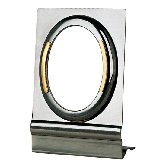 Picture of Oval photo frame - Mercury finish with golden decoration - Ground mounting - Cotile line - Bronze