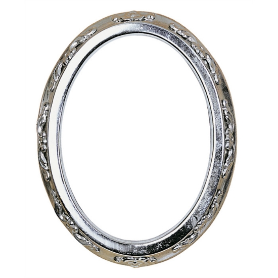 Immagine di Cornice portafoto ovale in acciaio con decorazioni