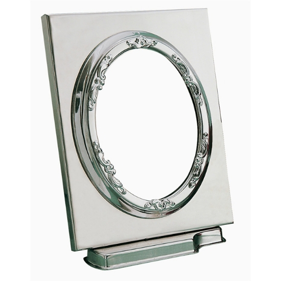 Picture of Oval steel photo frame with friezes - Ground mounting