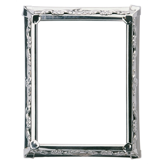 Immagine di Cornice portafoto rettangolare in acciaio con fregi