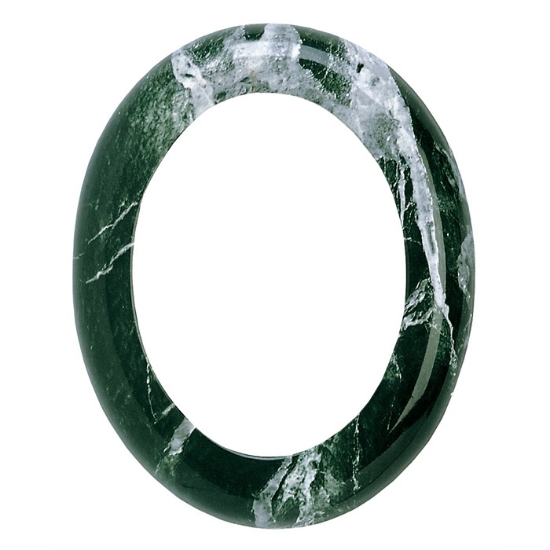 Imagen de Marco de fotos ovalado - Acabado mármol Verde alpes - Porcelana