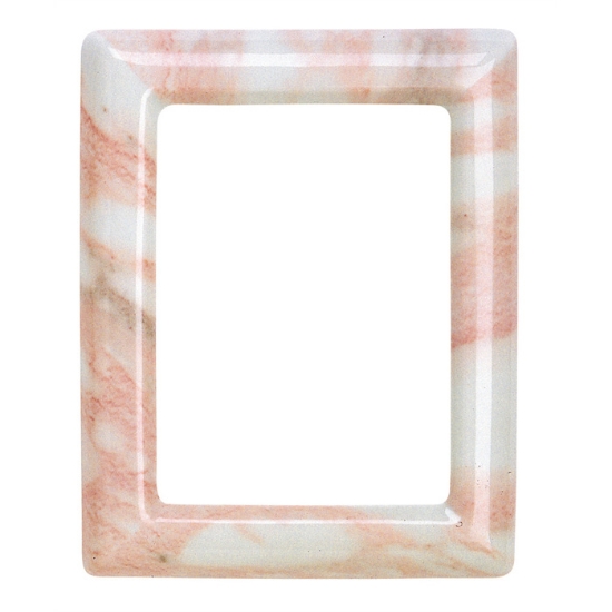 Picture of Rectangular photo frame - Pink marble finish - Porcelain
