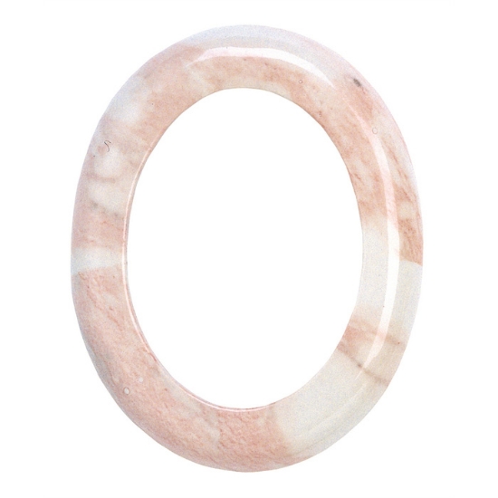 Immagine di Cornice porta-foto ovale - Finitura marmo rosa - Porcellana