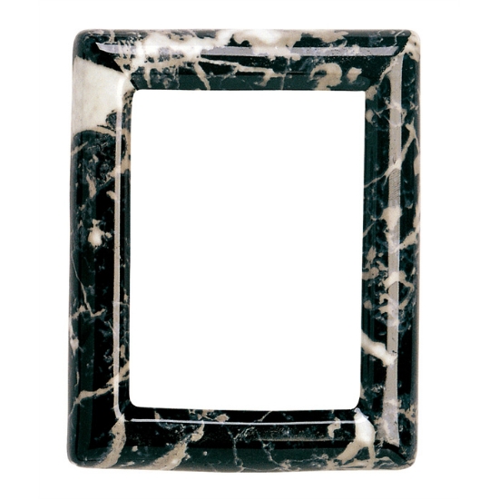 Immagine di Cornice porta-foto rettangolare - Finitura marmo nero - Porcellana
