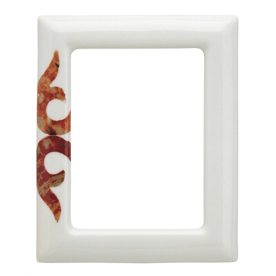 Picture of Rectangular photo frame - Liberty Line in Rosso Francia marble finish - Porcelain