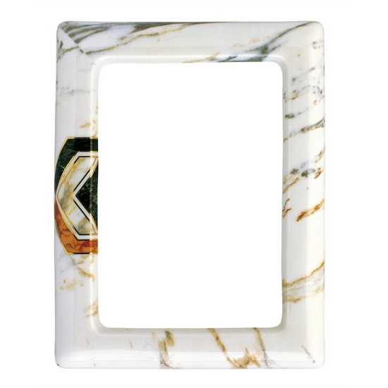 Imagen de Marco de fotos rectangular - Apuania mármol línea rombo - Porcelana