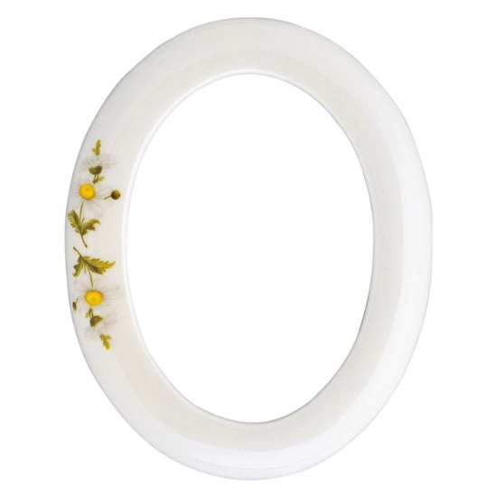 Picture of Oval photo frame decorated with daisies - Porcelain