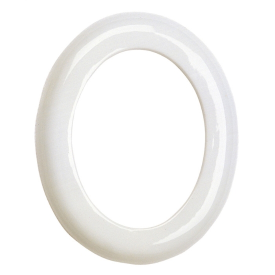 Immagine di Cornice porta-foto ovale bianca - Porcellana