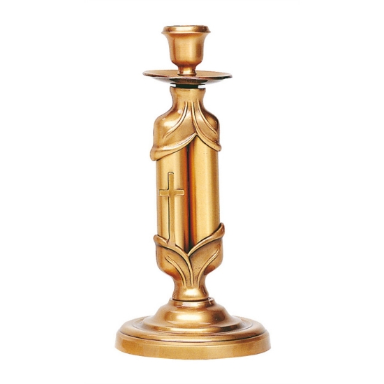 Picture of Gilded bronze candlestick with cross