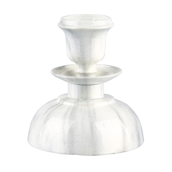 Picture of Small bronze candlestick - Carrara marble finish