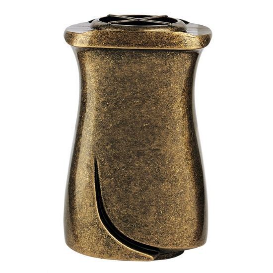 Picture of Large flower vase for tombstone or cemetery monument - Idria line - Glitter bronze