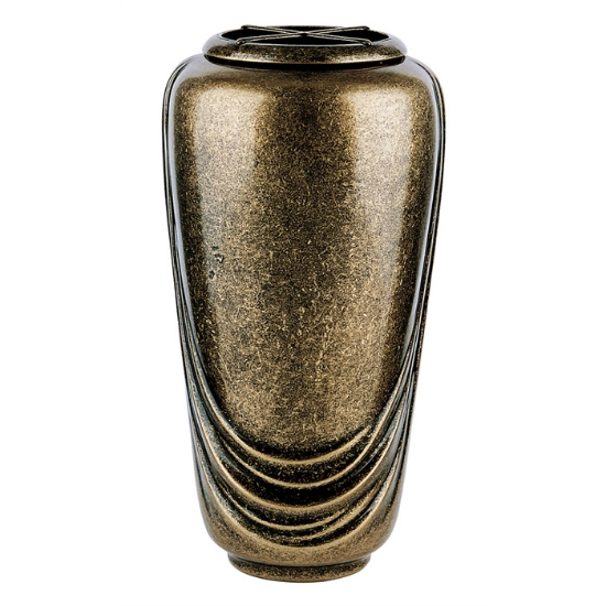 Picture of Large flower vase for tombstone or cemetery monument - Pelike line - Glitter bronze