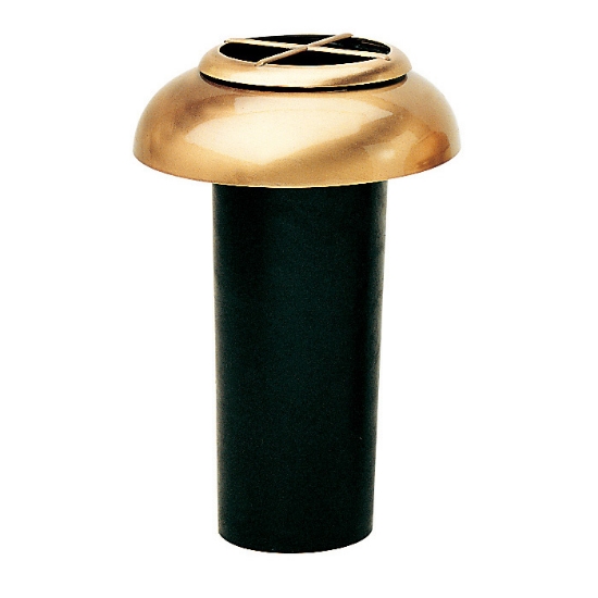Picture of Recessed flower vase for ground graves or shelves - Bronze