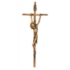 Immagine di Crocifisso in bronzo su croce sottile stile moderno