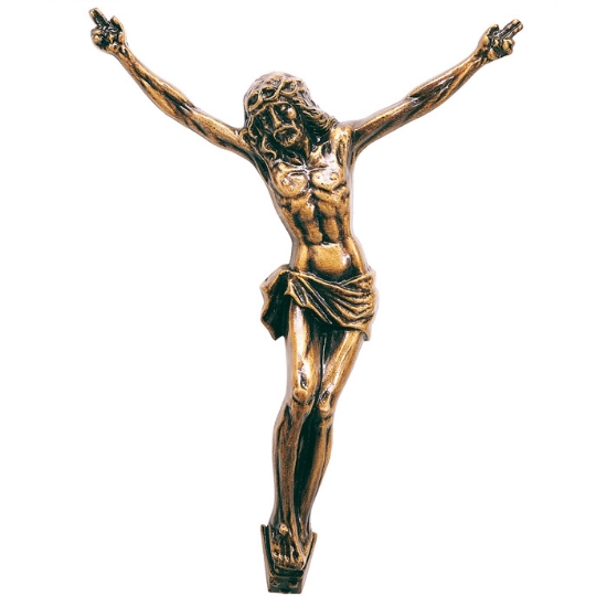 Immagine di Cristo crocefisso in bronzo senza croce stile classico