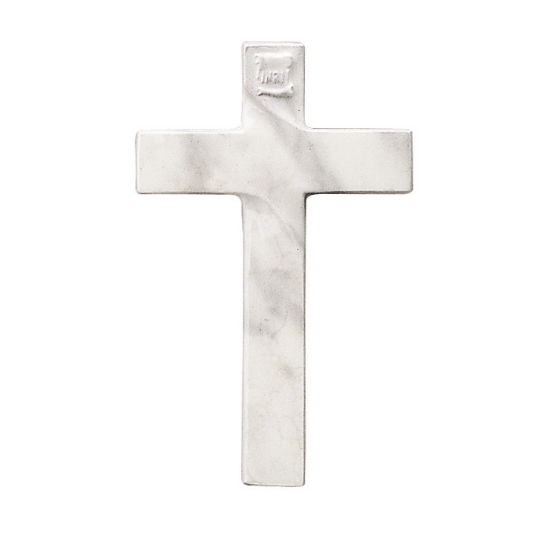 Immagine di Croce in bronzo - Finitura marmo Carrara