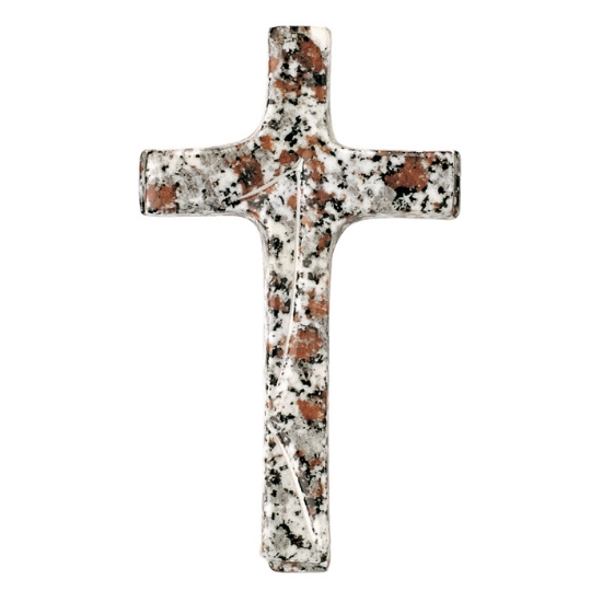 Imagen de Cruz de porcelana para lápidas - Acabado mármol Beta