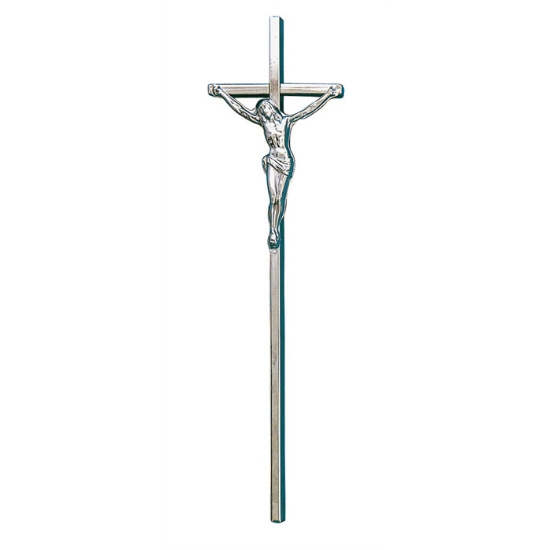 Immagine di Crocifisso in acciaio per lapidi su croce in acciaio
