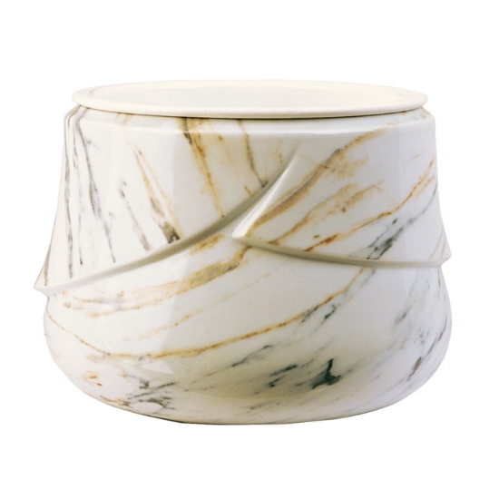 Picture of Flowerpot for tombstones and cemetery monuments - Victoria Apuania Line - Porcelain