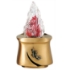 Immagine di Lampada votiva per lapidi per lapidi decorata con colombe - Linea Idria - Bronzo
