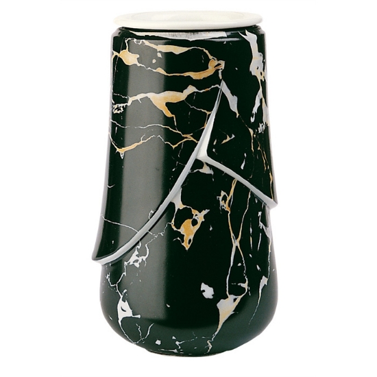 Image sur Vase à fleurs pour pierre tombale - Ligne Victoria Portoro - Porcelaine