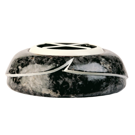 Immagine di Vaso portafiori da incasso per tombe a terra o per mensole - Linea Victoria Labrador - Porcellana