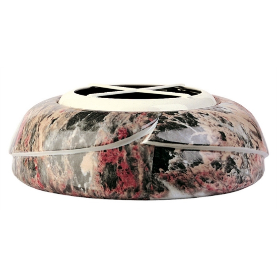 Immagine di Vaso portafiori da incasso per tombe a terra o per mensole - Linea Victoria Perla - Porcellana
