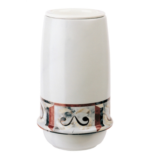 Image sur Vase à fleurs pour pierre tombale - Ligne Saturno Millennium - Porcelaine