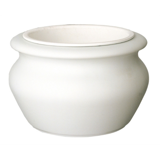 Picture of Flowerpot for tombstones and cemetery monuments - White Venere line - Porcelain