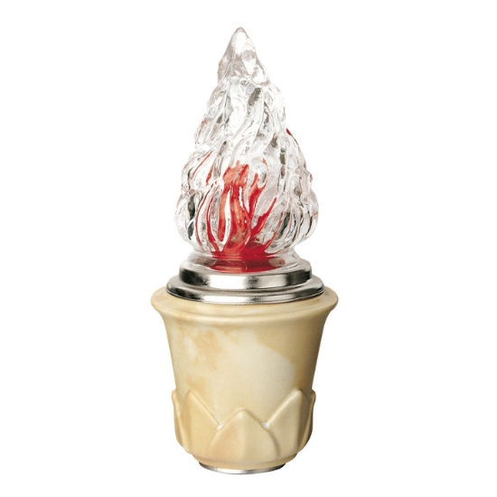 Immagine di Lampada votiva per lapidi - Linea Calice Onice - Porcellana