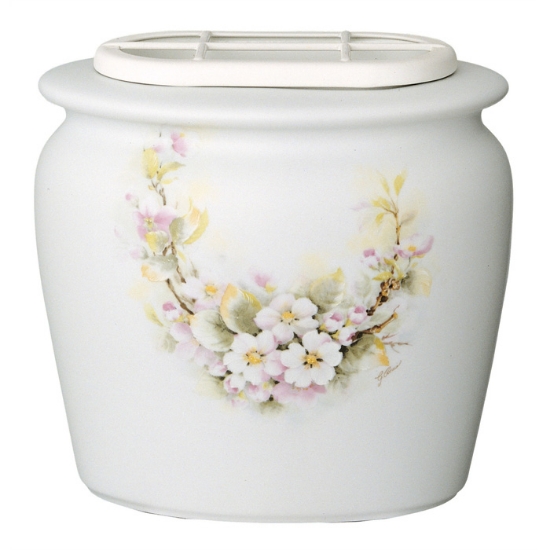 Picture of Flower tray for gravestone - Venere spring line - Porcelain