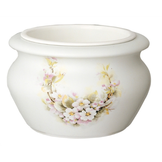 Picture of Flowerpot for tombstones and cemetery monuments - Venere spring line - Porcelain