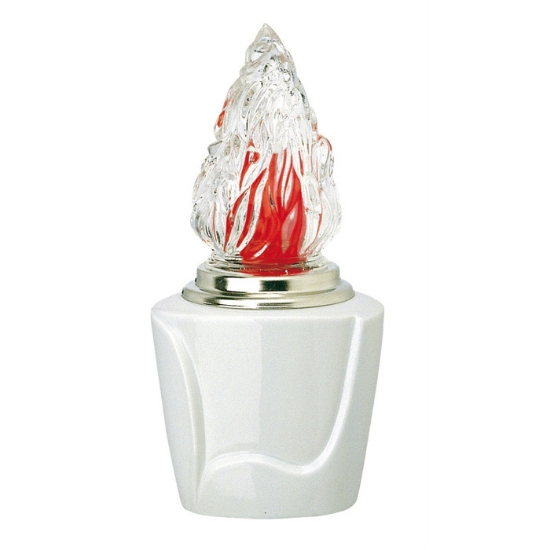 Picture of Votive lamp for cinerary and ossuary niches - White Decoration Line - Porcelain