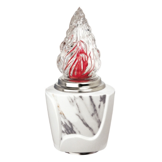 Image sur Lampe votive pour pierres tombales - Ligne Décoration en marbre Apuania - Porcelaine