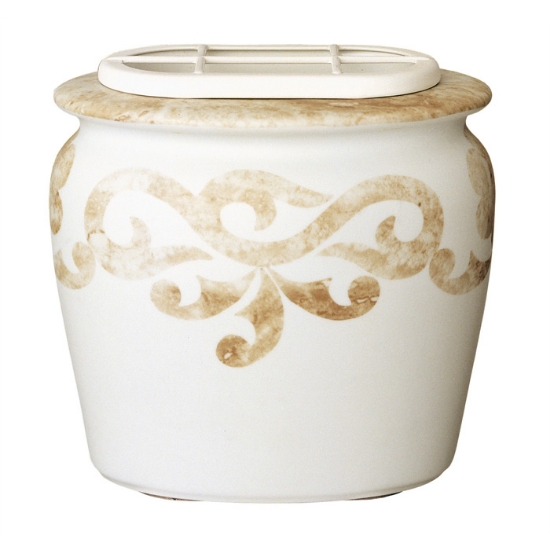 Image sur Pot à fleurs pour pierre tombale - Ligne Vénus étrusque - Porcelaine
