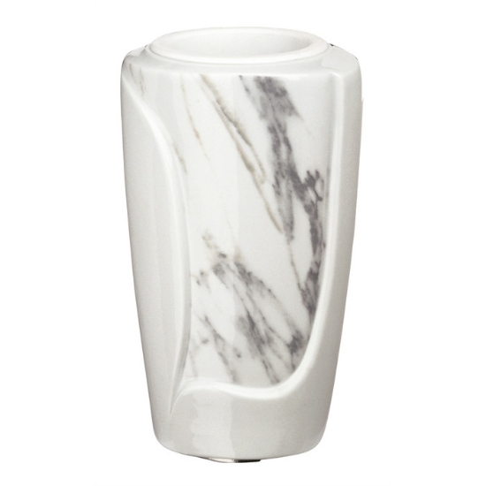 Picture of Flower vase for gravestone - Decoration Line - Apuania marble finish - Porcelain