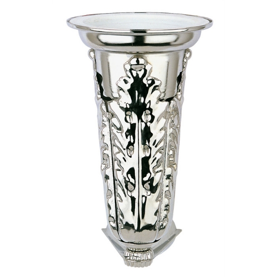 Image sur Vase à fleurs pour pierre tombale - Ligne baroque - Acier