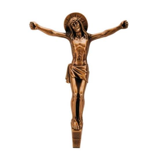 Immagine di Cristo crocefisso in bronzo senza croce stile moderno