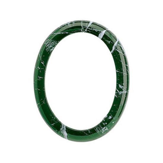 Immagine di Cornice porta-foto ovale in bronzo - Finitura marmo Verde Guatemala