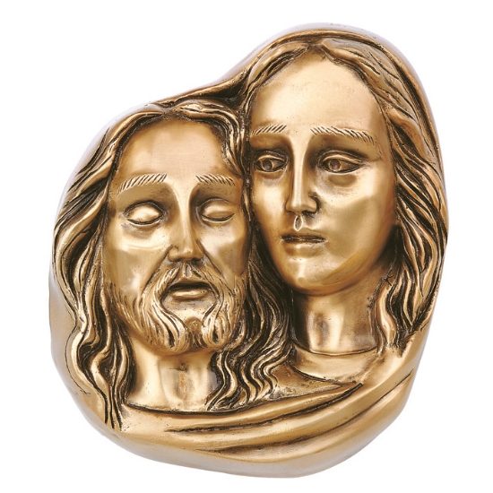 Imagen de Placa con bajorrelieve en bronce para lápida - Piedad