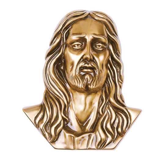 Picture of Plaque with bronze bas-relief for tombstone - Christ