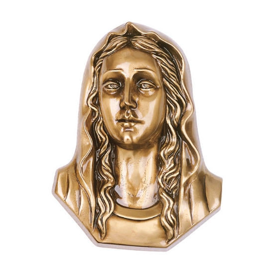 Imagen de Placa con bajorrelieve de bronce para lápida - Madonna