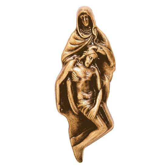 Imagen de Placa con bajorrelieve en bronce para lápida - Estatua de la Piedad