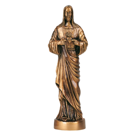 Immagine di Targa con bassorilievo in bronzo per lapide - Sacro cuore di Gesù