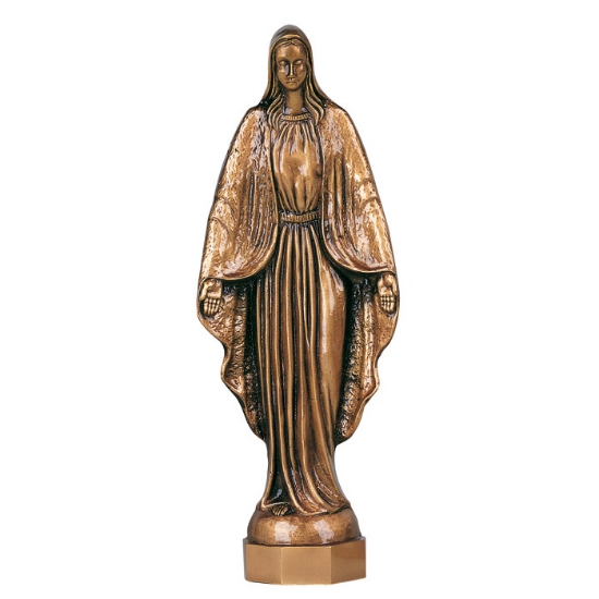 Image sur Plaque avec bas-relief en bronze pour pierre tombale - Vierge Marie