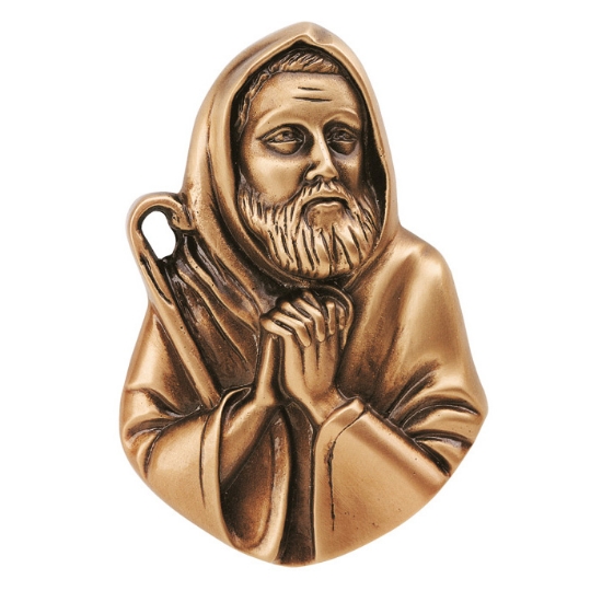 Picture of Plaque with bas-relief in bronze for tombstone - San Francesco da Paola