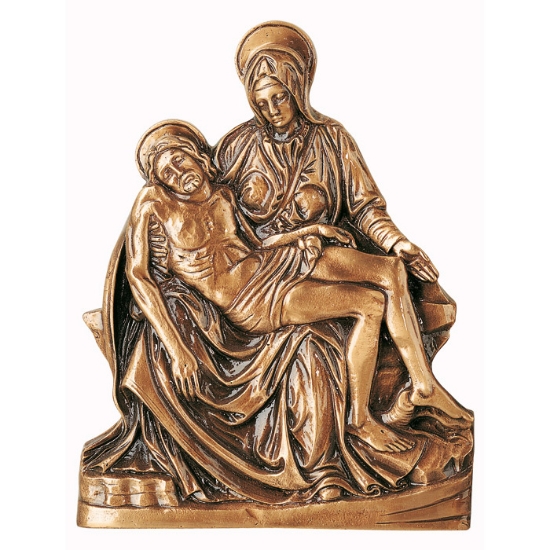Image sur Plaque avec bas-relief en bronze pour pierre tombale - Statue de la Pietà du Vatican